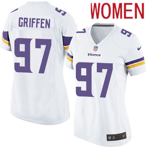 Cheap Women Minnesota Vikings 97 Everson Griffen Nike White Player Game NFL Jersey